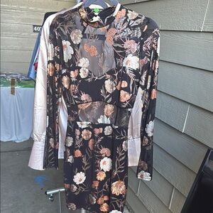 Privy Black Floral Long Sleeve Dress